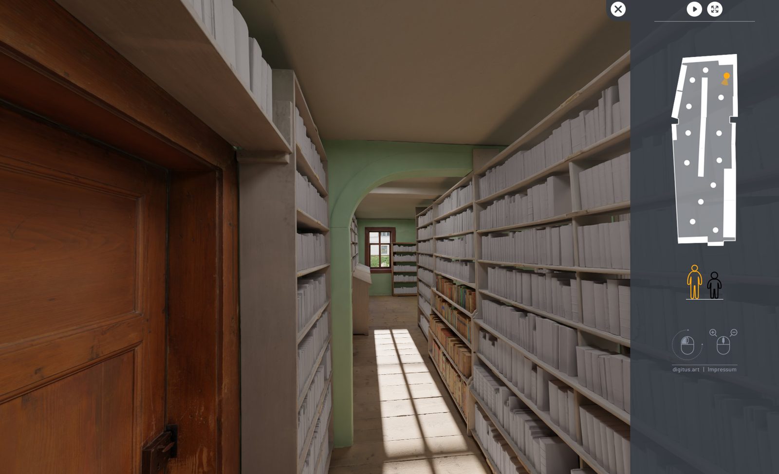 3D-Modell von Goethes Privatbibliothek