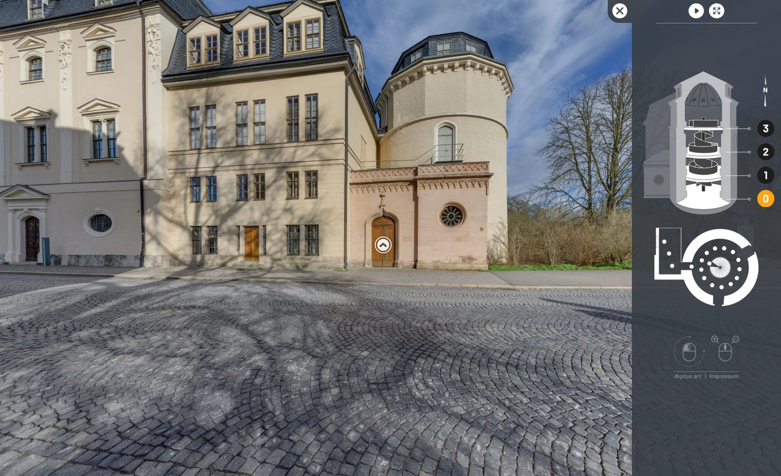 360°-Rundgang des Bibliotheksturms mit Militärbibliothek